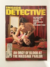 Inside Detective Magazine August 1976 True Crime Orgy Blood Massage Parlor picture