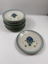 M.A. Hadley Blueberry Bouquet 8” Plates Set of 12 Signed Stoneware picture