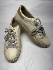Shu Shop Women’s Reba Stone Snake Faux Leather Sneakers Lace Up Size 9 picture