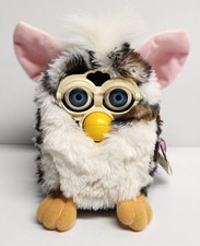Vintage 1998 Snow Leopard Furby with Blue Eyes Tiger Electronics, Working picture