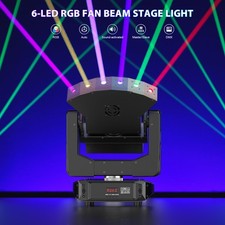 UKING 6-LED Fan Beam Stage Light Moving Head Disco Laser Light DMX DJ Lighting picture