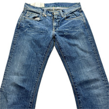Buck Mason Japanese Selvedge Loomstate 12 oz Jeans Size 26 (Fits 29x30) Blue USA picture