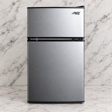 Arctic King 3.2 Cu Ft 2 Door Mini Fridge Freezer Stainless Steel Energy Star NEW picture