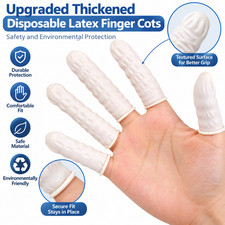 50pcs Latex Finger Cots Disposable Finger Protectors Rubber Finger Covers Grip picture