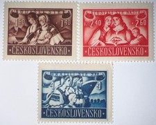 Travelstamps: 1946 Czechoslovakia Stamps Scott #B160-B162 Mi 505-507 Mint, MOGH picture