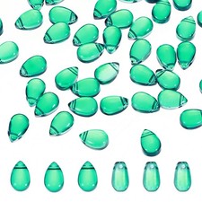 Teardrop Czech Glass Beads, 100 Pcs Bohemia Beads, Light Green, 6x9mm picture