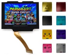 Gameboy Advance SP  720x480 IPS LCD Backlight Kit V5 3.0 *NO SOLDER* with Shell picture