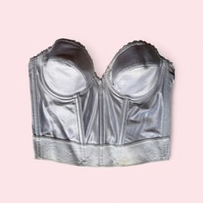 True vintage 1980s Victoria’s Secret Gold Label white satin longline bustier 🤍 picture