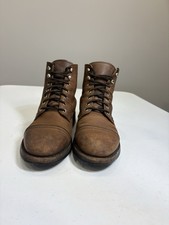 Thursday Everyday Mens Brown Leather Cap Toe Boots Size US 8 picture