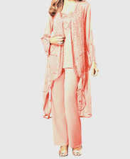 NWOT Roaman's Plus Size Beaded 3pc Pant Ensemble (Coral)-Size 40W/5X (MSRP $299) picture