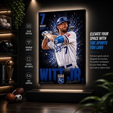 Bobby Witt Jr Royals Poster or Canvas - Bobby Witt Kansas City Royals Wall Art picture