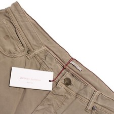 Luciano Barbera NWT 5 Pocket Jean Cut Pants Size 56 (40 US) Solid Beige Cotton picture