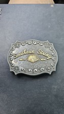 Southern String Hat Co Belt Buckle New Silver Gold Rare picture