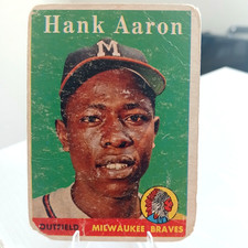 Hank Aaron 1958 Topps #30 Player Name in White picture