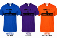 Property of Rikers Island T-Shirt Prison Style Graphic Tee Gift S-5XL picture