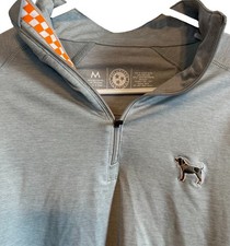 Volunteer Traditions Pullover Mens Medium Solid Gray 1/4 Zip Long Sleeve Smoky picture
