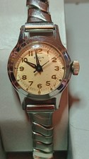 1946 Elgin Durapower Wind-up Watch 3 Hand Movement SS Cream Dial Gold Numerals picture
