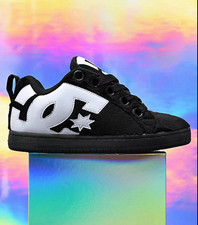 DC Shoes Court Graffik Puff Men's Skate Shoes Black White Padded Chunky Sneakers picture