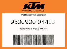 KTM Genuine Front Wheel Cpl. Orange - 93009001044Eb picture