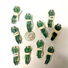 10 TEN 1960s Vintage Miniature Parachute Jumper Soldiers picture