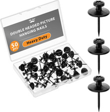 - Double Headed Picture Hanging Nails, 50 Pack, Black picture