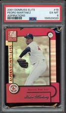 2001 Donruss Elite Pedro Martinez #18 Aspirations Die Cut #/55 Red Sox PSA picture
