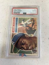 1956 TOPPS GRAY BACK #31 HANK AARON PSA 4 CENTERED picture
