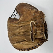 Vintage 1940s 1950s Spalding Marvel Professional Model Baseball Catchers Mitt picture