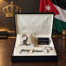 Saint Honore Prince Abdullah Jordan Royal Gift Set 40mm Watch Pen Cufflinks Nos picture