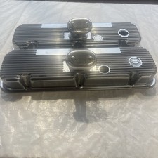Vintage M/T Micky Thompson 140-48B Finned aluminum valve cover set for big block picture