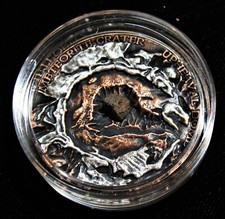 Niue: 2019  UPHEAVAL DOME Meteorite Crater, $1 Silver, Mintage of only 666 pcs. picture