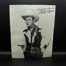 Vintage Roy Rogers SIGNED Happy Trails 8x10 B&W Photo Western Memorabilia picture