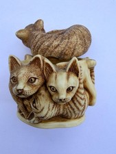 Harmony Kingdom Purrfect Friends Cats & Mice Treasure Jest Trinket Box TJCA 1994 picture