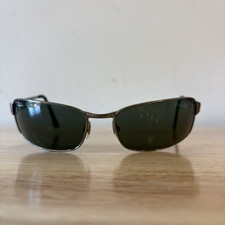 RAY-BAN RB3269 63[]18 004/58 3P POLARIZED GUN-METAL RECTANGULAR WRAPS SUNGLASSES picture