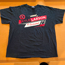 Rare Gildan Ultra Cotton Kyle Larson Target NASCAR Racing Graphic Tee Black XL picture