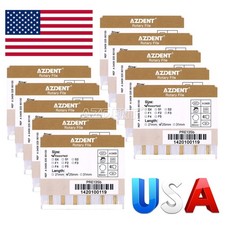 1-100X AZDENT Dental Endodontic 25mm NITI Endo Rotary File Gold Taper Engine Use picture
