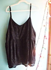 hot topic plus size 5 skull and floral lace top black cami lace top picture