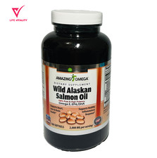 Amazing Omega Wild Alaskan Salmon Oil 2000mg 180 Softgels EPA DHA HEART SUPPORT picture