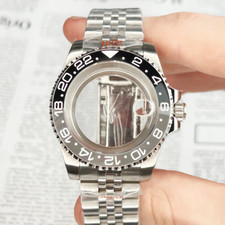 40mm Brushed 20ATM Watch Case Black Grey Bezel Mod For Nh35 Nh36 Nh34 Movement picture