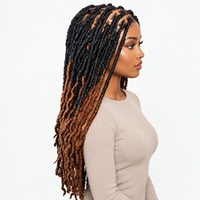 Knotless LOCs Braids. Lightweight Braided Wig. Full Lace Cap picture