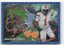 Malachi Toney 2026 Leaf Metal Roots Run Deep Blue Shimmer #/20 #10 Miami picture