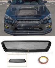 For 15-17 Subaru WRX STi | CS Style Matte Black Front Bumper Grille Vent Cover picture