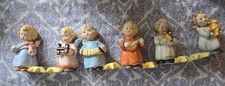 6 Mini Vintage Hummel Goebel Angels Candle Holders Band Toys picture