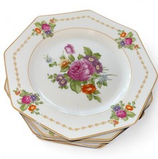 5 Rosenthal Continental SALAD PLATES Octagon 8.5” R2325 Selb Bavaria Vintage picture
