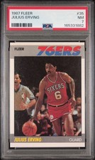 Fleer 1987-88 Julius Erving #35 PSA 7 Philadelphia 76ers Basketball Card picture