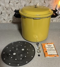Vtg Presto Canner Pressure Cooker Model 02/caa12h Mcm Harvest Yellow Prop picture