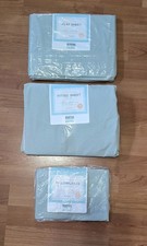 Vintage Martha Stewart Everyday Twin Sheet Set Open Unused 1 Pillowcase Aqua picture