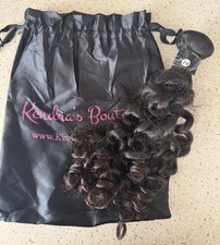 Kendras Boutique 24” Brazilian Deep Wave Weave Bundle Machine Weft Black Brown picture