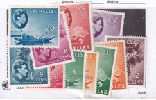 SEYCHELLES # 125-135 VF-MH SHORT SET KGV1 ISSUES CAT VALUE $83 picture