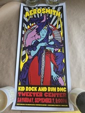 Original 2002 Aerosmith Screenprint Concert Poster Signed & Numbered Rare 98/200 picture